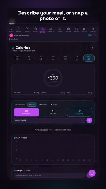 Snap a meal – AI counts calories – real app screenshot 1