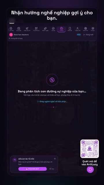 La bàn hướng nghiệp – ảnh chụp thực tế từ app 2