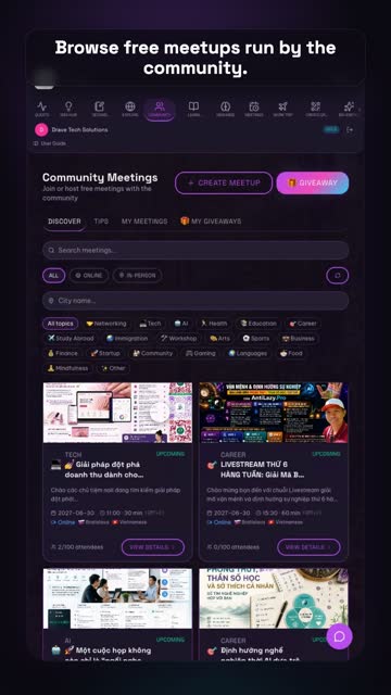 Community meetings – real app screenshot 1