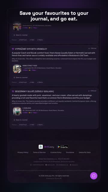Explore: what to eat, where to go, where to stay – real app screenshot 2
