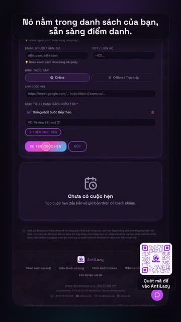 Họp có kế hoạch – ảnh chụp thực tế từ app 2