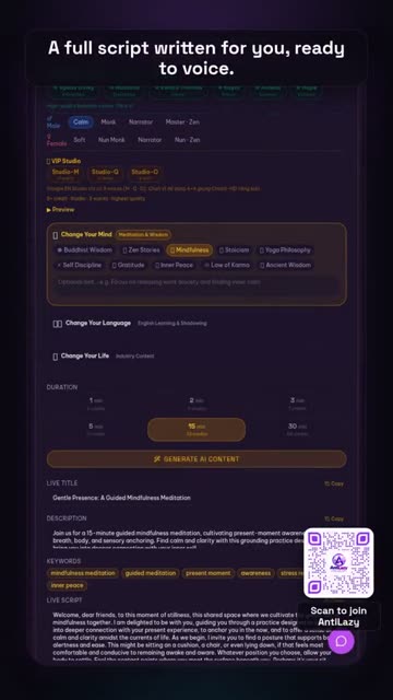 AI Content Studio writes your script – real app screenshot 2
