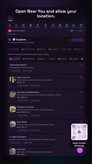 See what is near you – real app screenshot 1