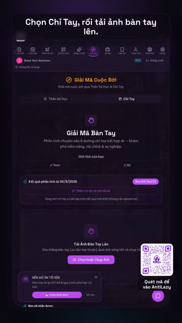 Xem chỉ tay bằng AI – ảnh chụp thực tế từ app 1