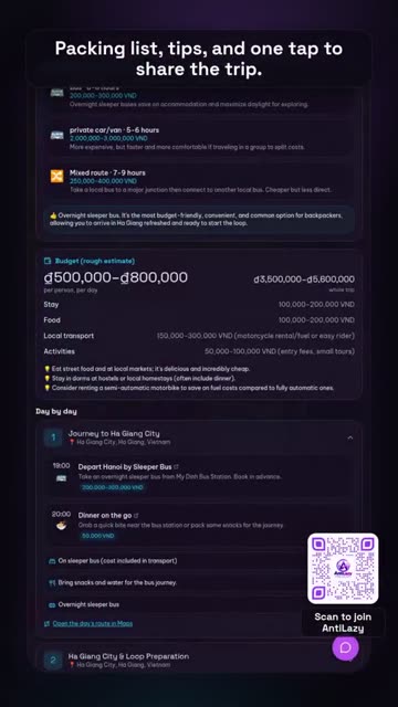 Trip planner from A to B – real app screenshot 2