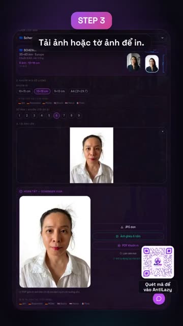 Ảnh thẻ bằng AI tại nhà – ảnh chụp thực tế từ app 2