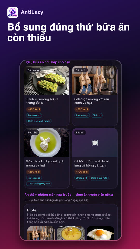 AntiLazy – AI Coach: Đếm calo bằng ảnh, Du lịch, Thói quen – screenshot 2