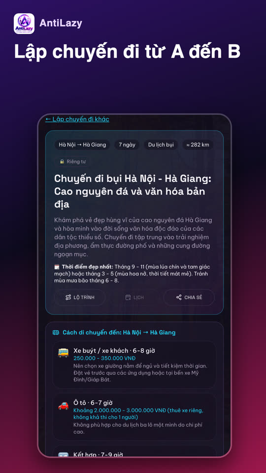 AntiLazy – AI Coach: Đếm calo bằng ảnh, Du lịch, Thói quen – screenshot 4