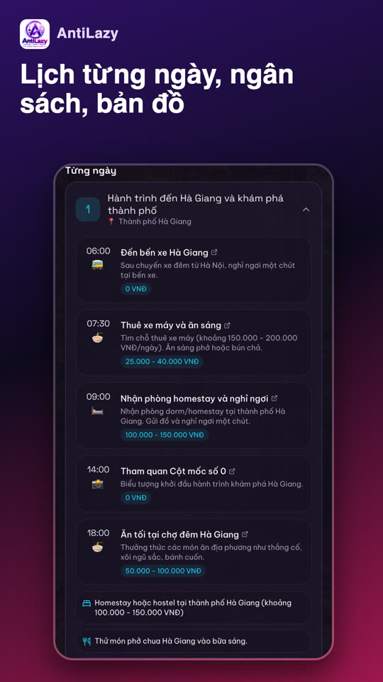 AntiLazy – AI Coach: Đếm calo bằng ảnh, Du lịch, Thói quen – screenshot 5